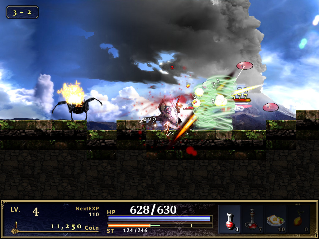 シールドバッシュから竜巻を発生させ、敵を打ち上げられるようになるポリンの力“盾旋風”