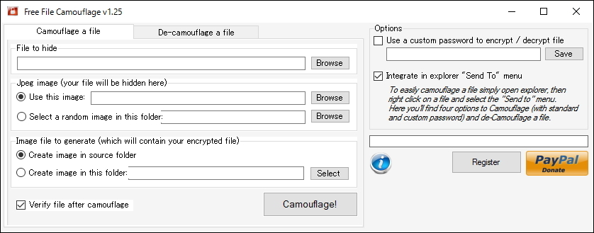 「Free File Camouflage」v1.25