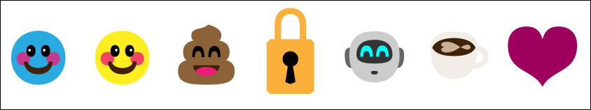 追加された絵文字グリフ（同フォントのプロジェクトページより引用）