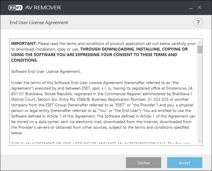 まず、エンドユーザーライセンスに同意する