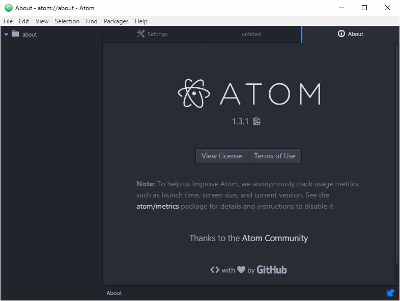 「Atom」v1.3.0