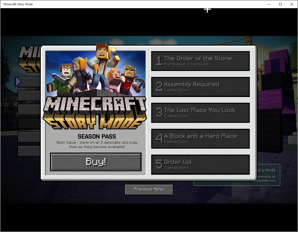 最初のエピソード“The Order of the Stone”がプレイ可能。続きは順次公開の予定