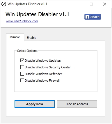 「Win Updates Disabler」v1.1.0.0
