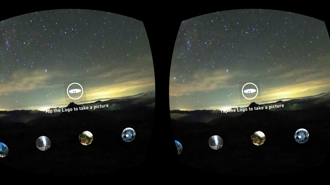 すぐに撮影した360度静止画を体験することができる
