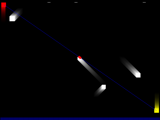 レーザーは非常に細く、白いボックスも小さいため、一発当てるのも相当難しい。複数のターゲットが出てくると、狙いと回避でかなりの集中力が必要になる