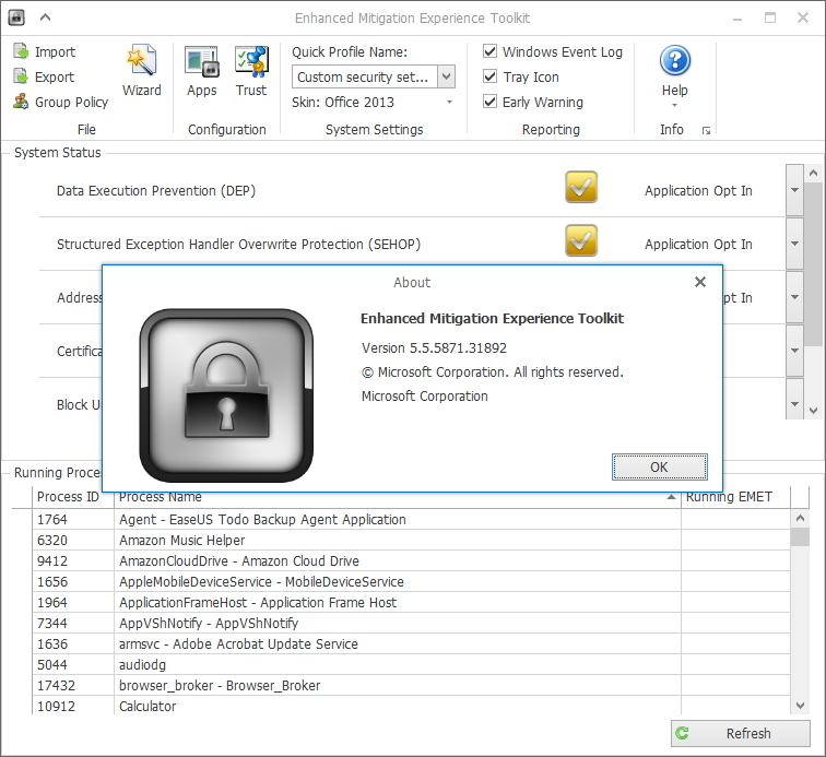 「Enhanced Mitigation Experience Toolkit」v5.5.5871.31892