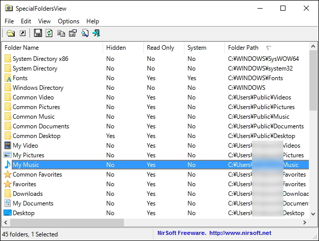 「SpecialFoldersView」v1.26