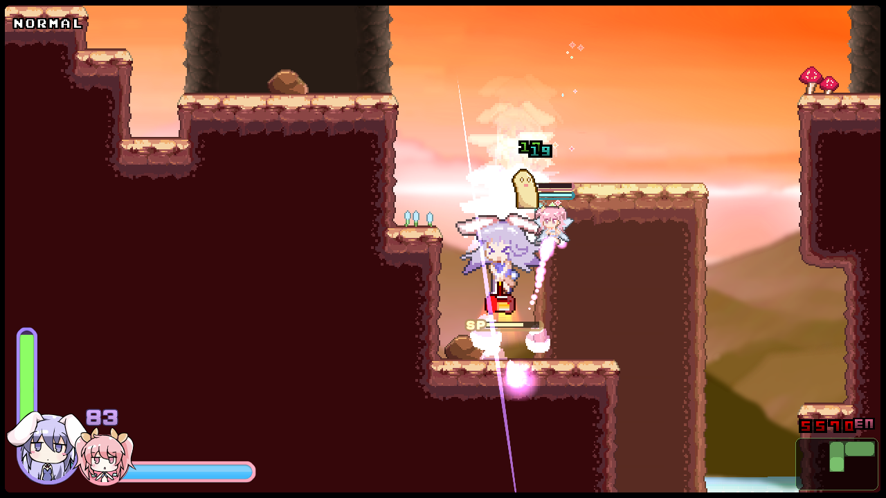 エリナはハンマーで攻撃できる