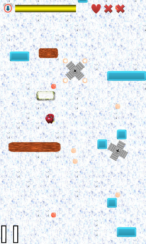 スマホやタブレットを左右に傾けるシンプル操作ながら、足場は動いていたり、小さかったりとさまざま。難易度はけっこう高め