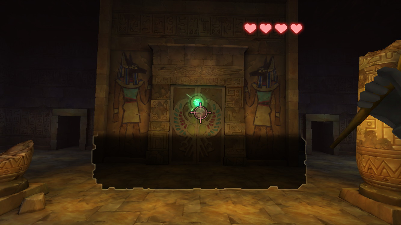 「シドニーとあやつり王の墓」。一人称で敵を魔法の杖で撃退していく。360度から襲ってくるのでクルクルとせわしなくなる