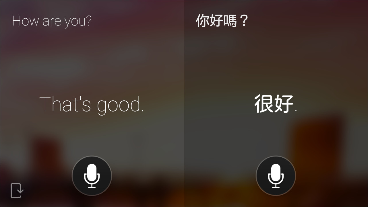 会話モードでは、2言語間で相互に音声入力による翻訳ができるが、日本語は非対応となっている