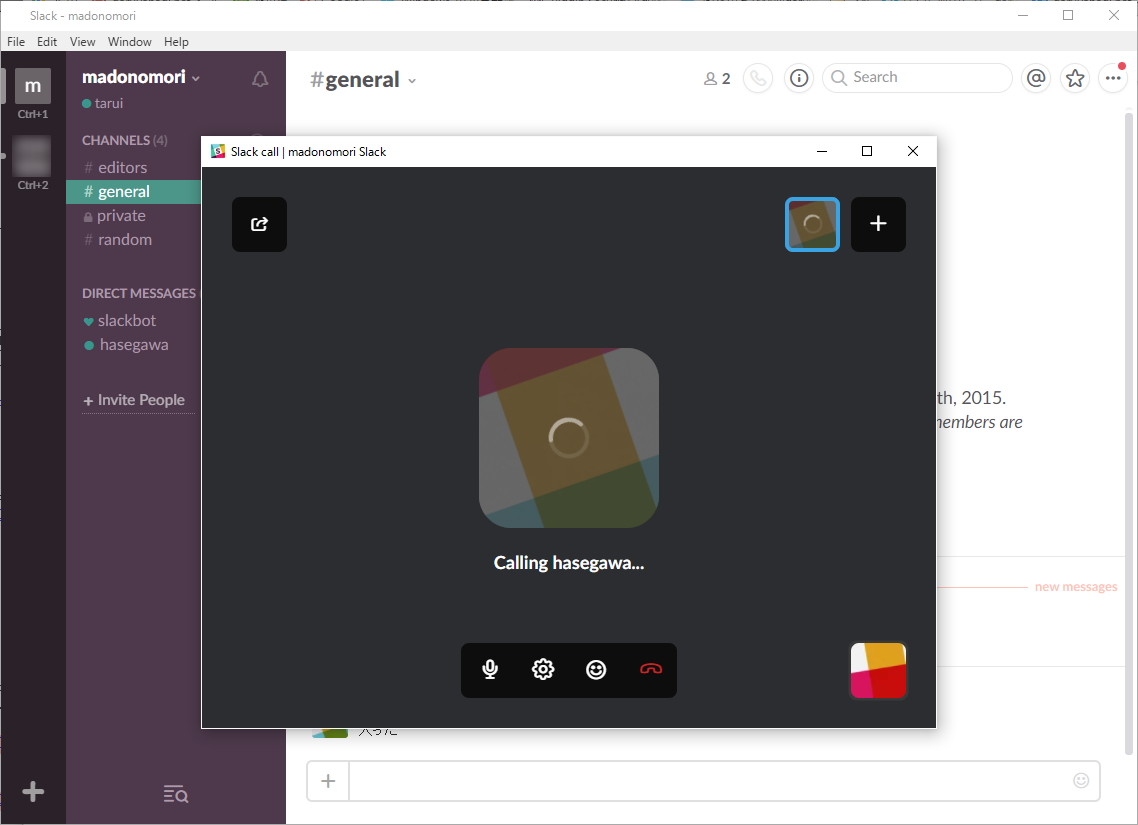 1対1でのボイスチャット
