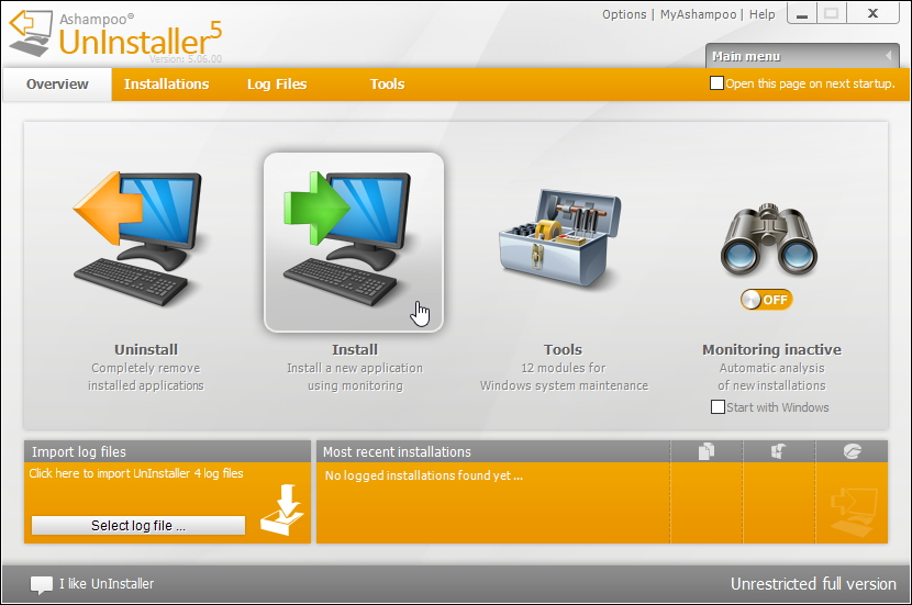 「Ashampoo UnInstaller 5」v5.06.00