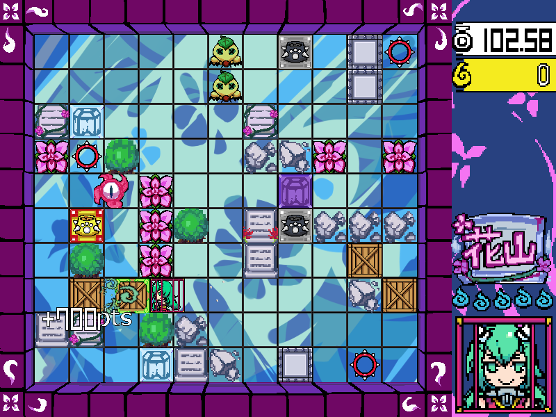 箱と壁の間に敵を挟んで潰していく