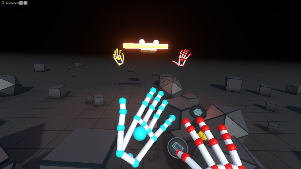 ブロックの形を決めるメニュー、近未来的でワクワクする