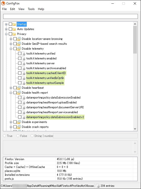 「ConfigFox」v1.4.3
