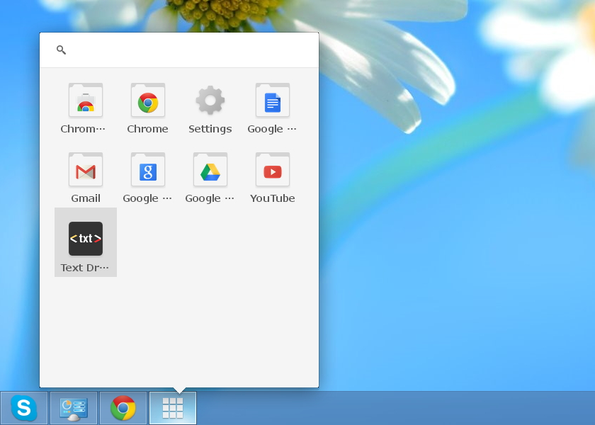“Chrome アプリ ランチャー”（「Google Chrome 26」のもの）