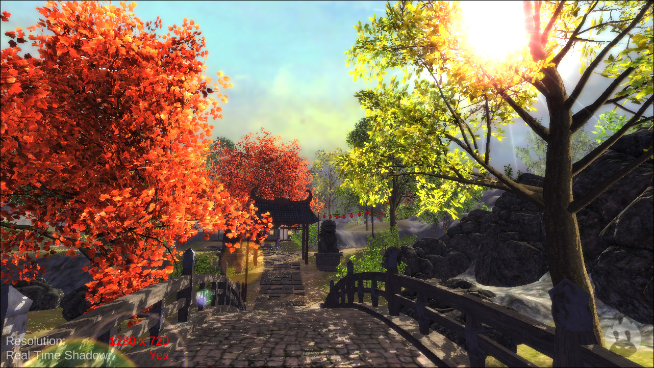 テストを開始すると、まずテスト用の3D映像が再生される