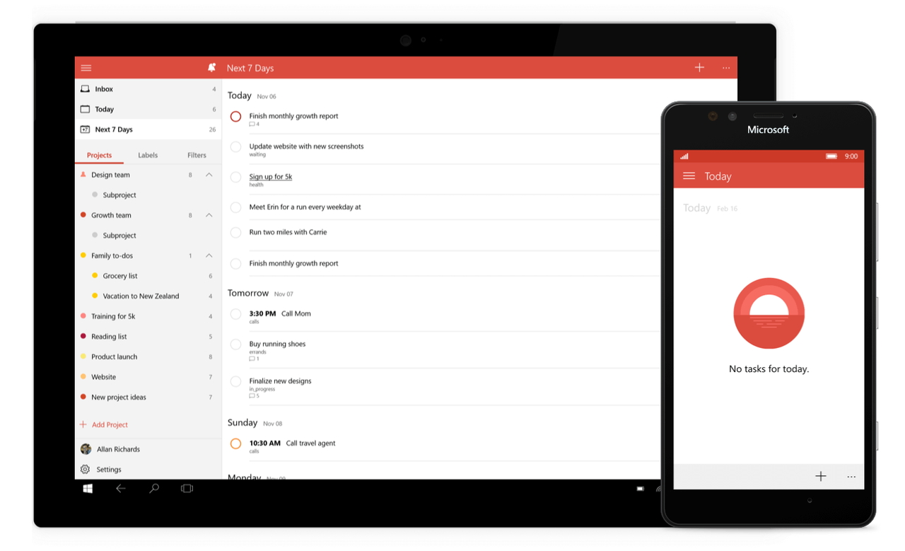 「Todoist: To-Do List and Task Manager」v1.1.24.0（同社ブログより引用、以下同）