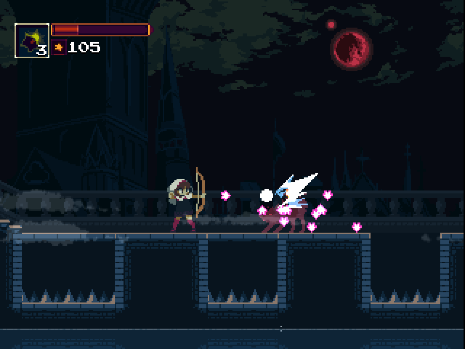 敵を倒すと、星状のお金が手に入る