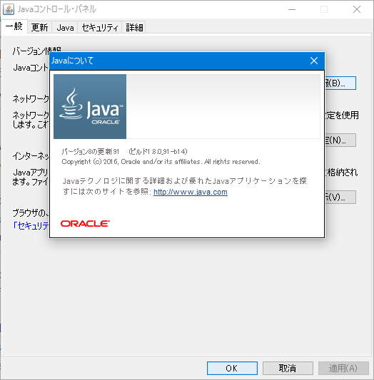 「Java SE 8 Update 91」