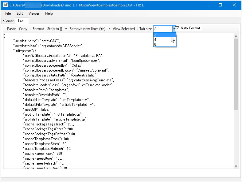 タブ幅を変更する機能