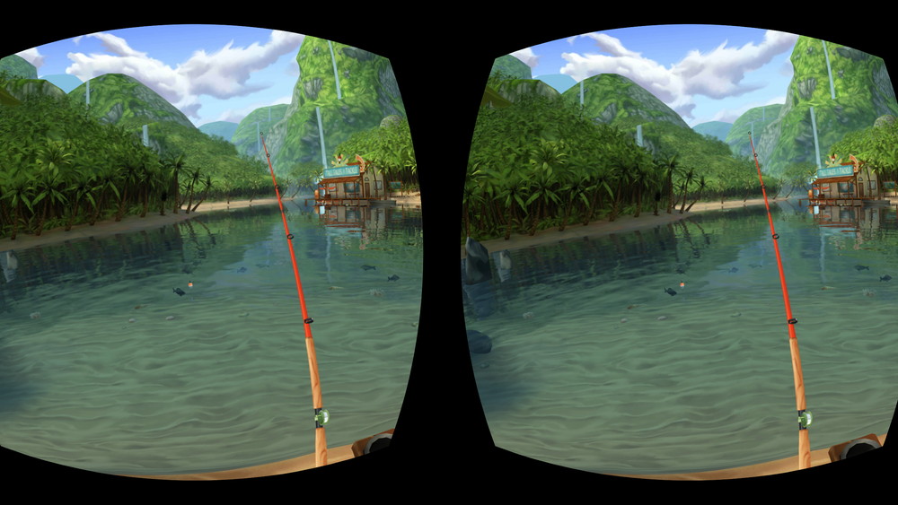 頭を動かし、魚が溜まっている所をめがけて竿を振る