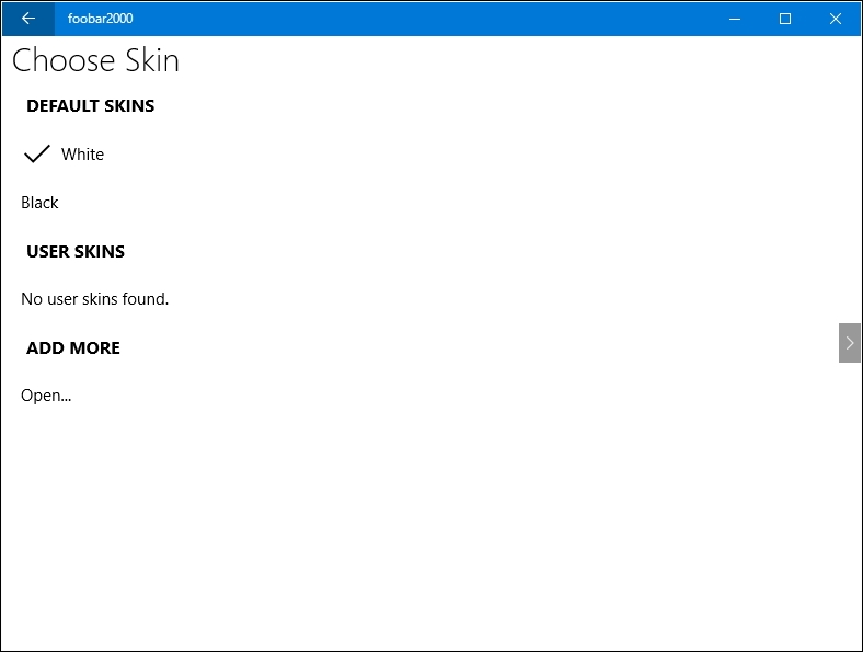 スキン機能。ホワイトとブラックのテーマ切り替えが可能