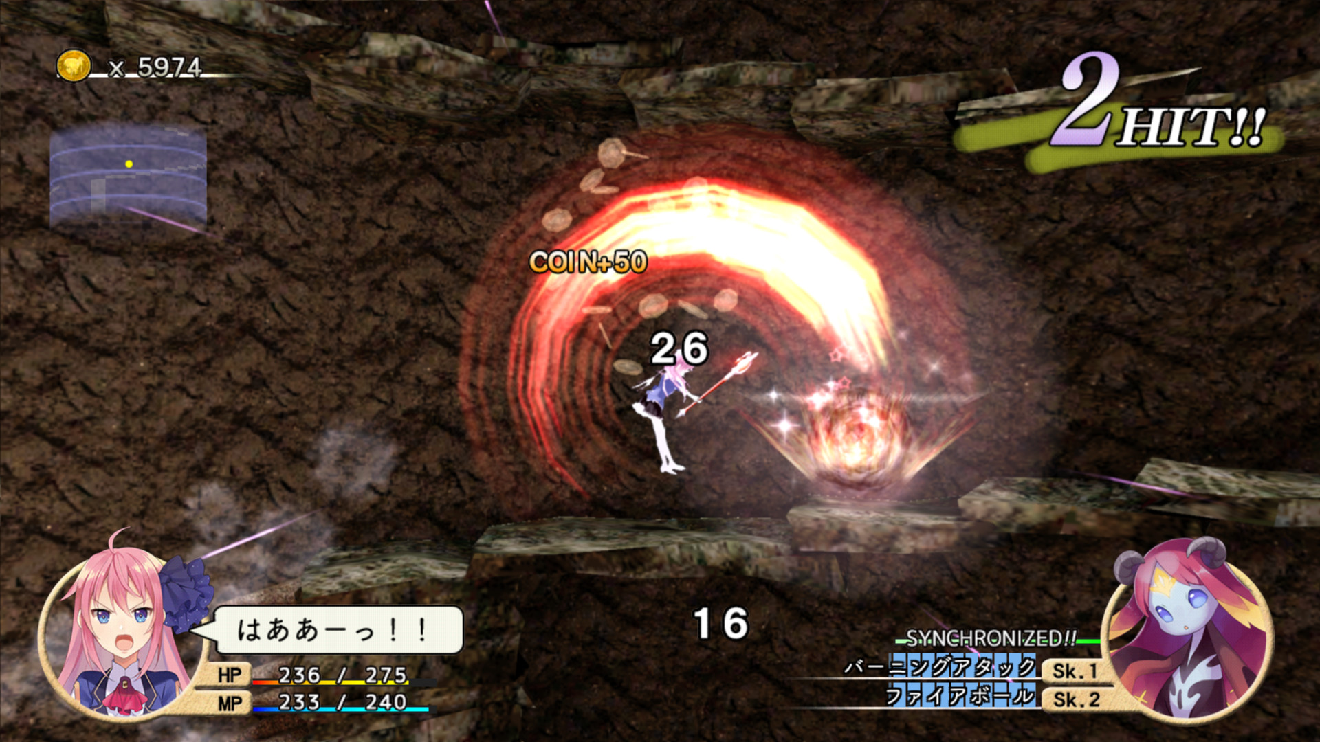 敵や宝箱からはコインが得られる