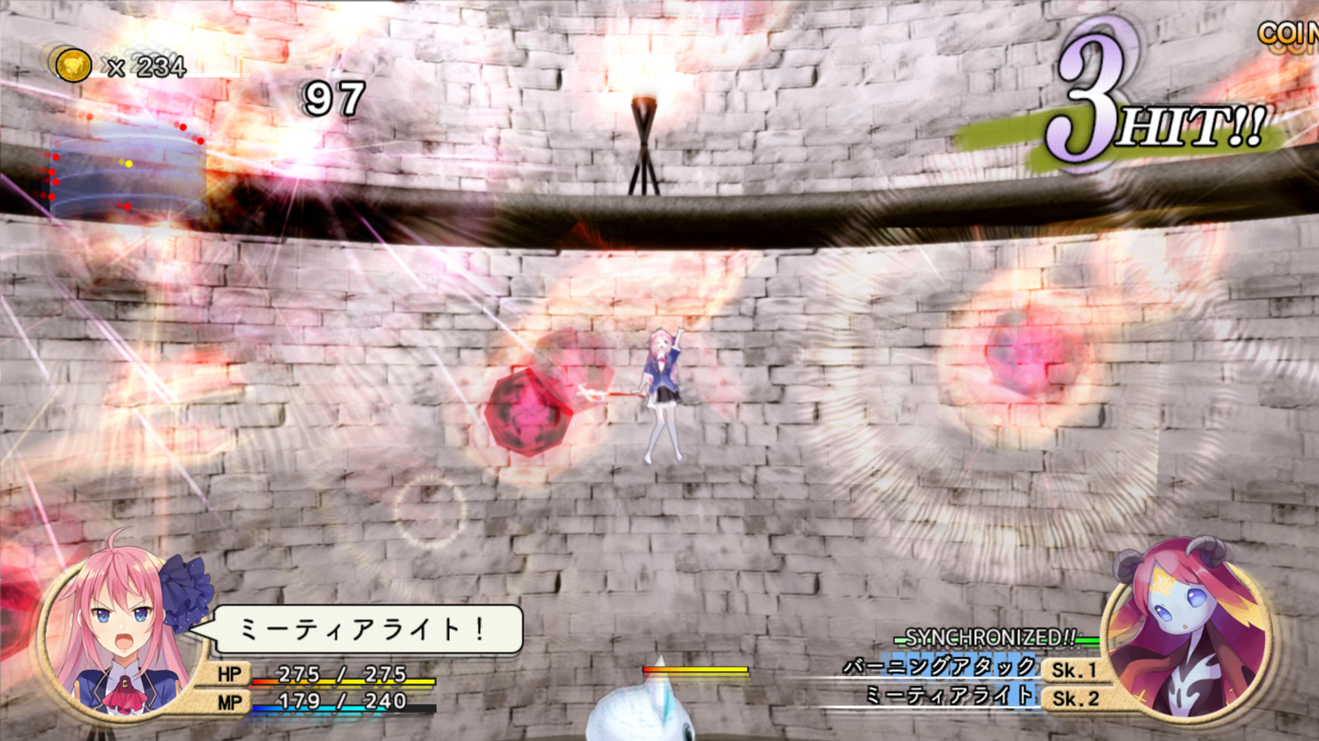 フィールド全体にダメージを与える強力な魔法も覚えられる