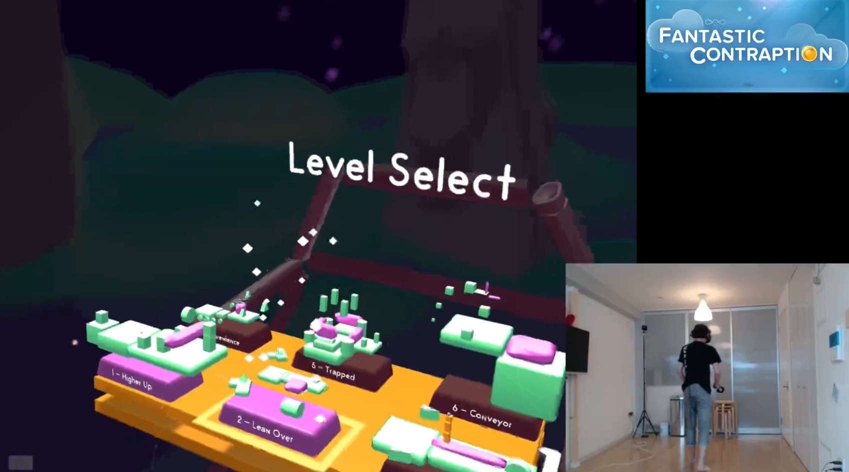 メニュー画面には各ステージがジオラマのように広がる