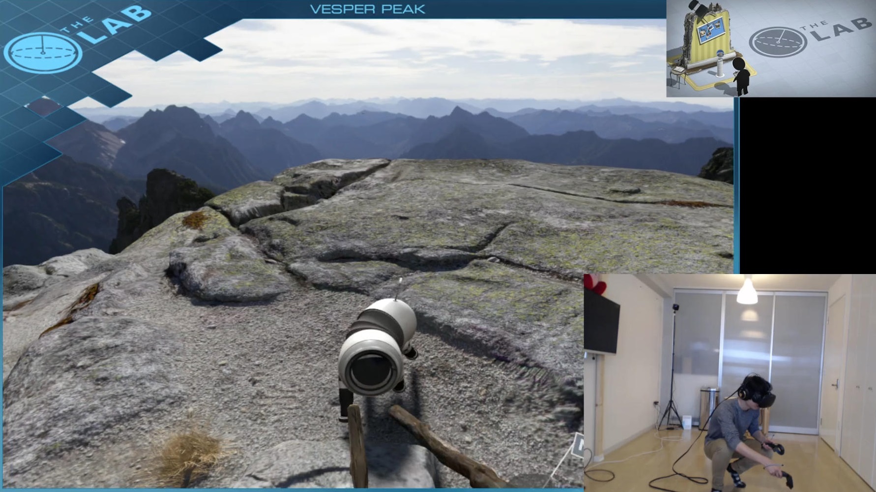 「Vesper Peak」では実写の風景の中を歩きまわり、ロボット犬とも戯れることができる